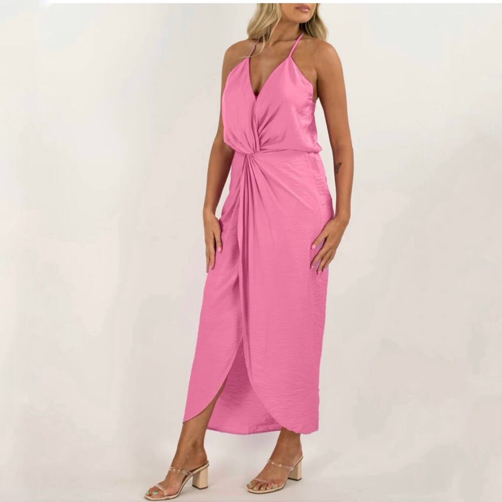 NWT Young Fabulous & Broke Siren Slip Dress Pink Boho Beach Wedding Guest Size M - Picture 14 of 16